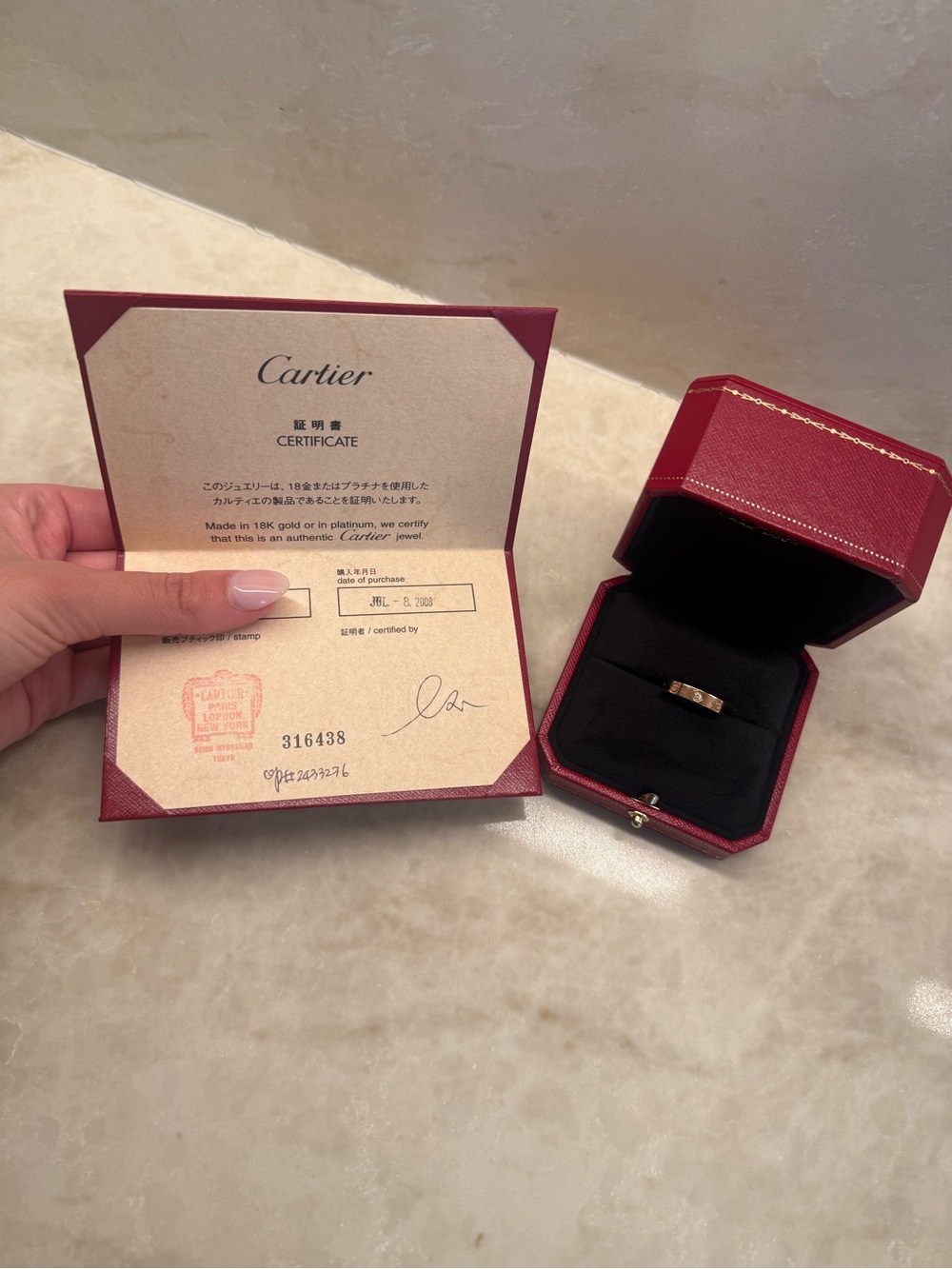 Cartier Rose Gold Love Band with Screw Motif - Picture 3 of 4
